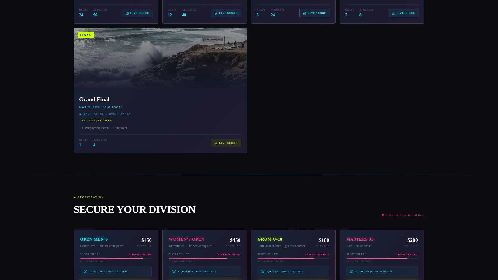 Adrenaline Board Culture Landing Page Template