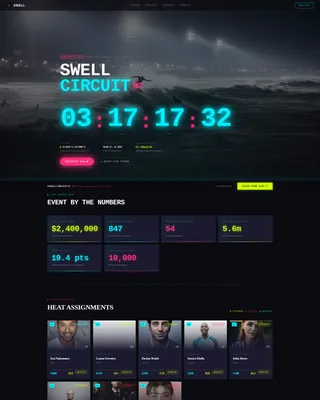Adrenaline Board Culture Landing Page Template