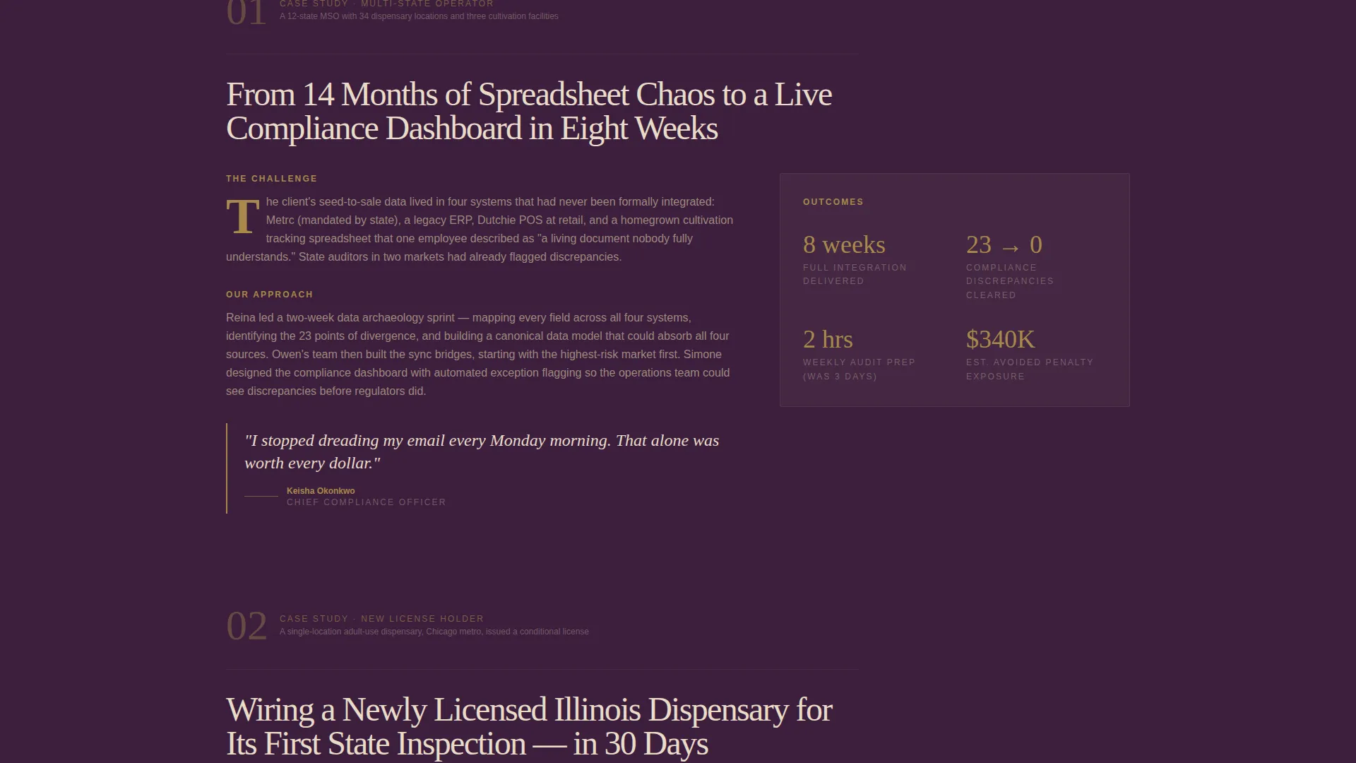 Cannabis Consulting Reviews Website Template