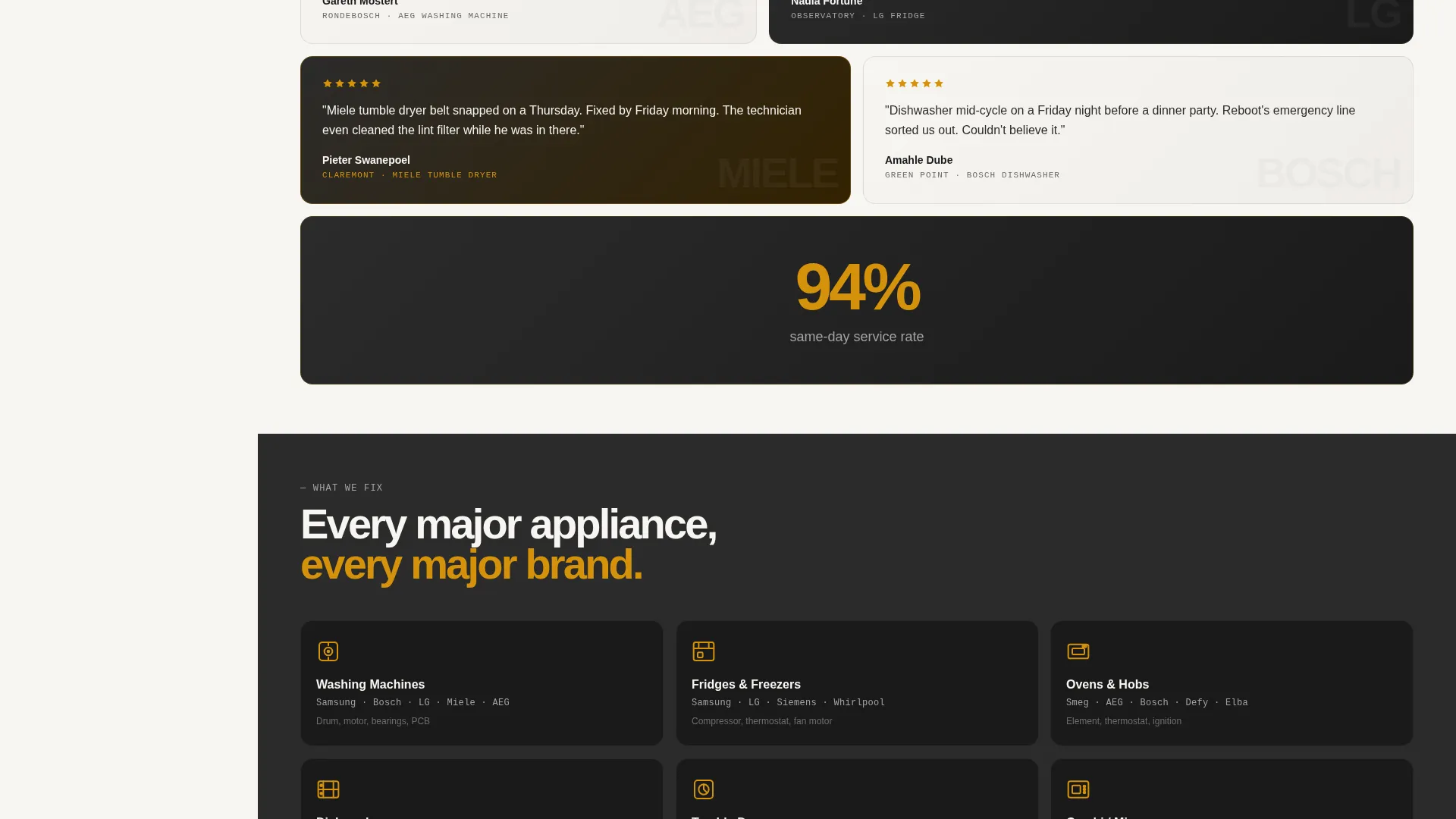 Trusted Appliancerepair | Free Website Template | Rocket