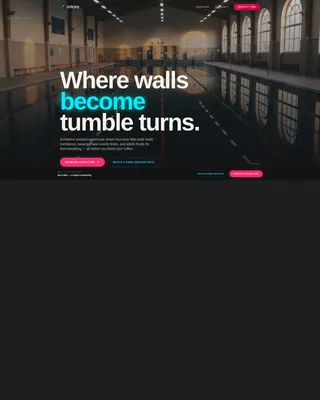 Swim School Landing Page Template for Lesson Bookings