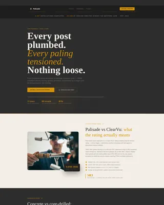 Industrial Fencing | Free Website Template | Rocket