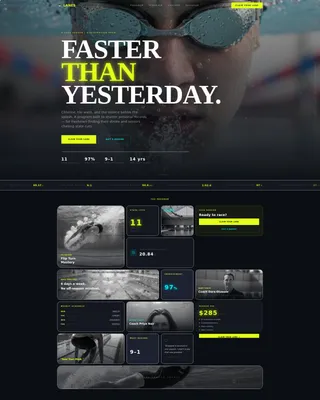 High School Swimming & Diving Landing Page Template
