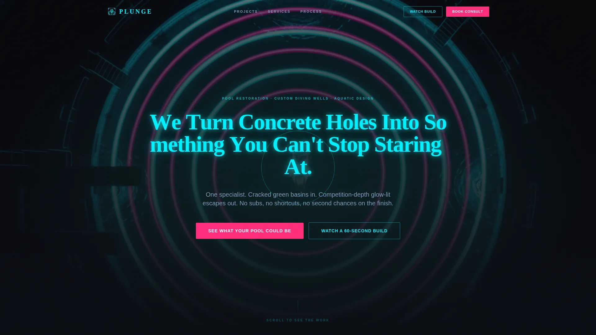 Pool Renovation & Diving Well Landing Page Template