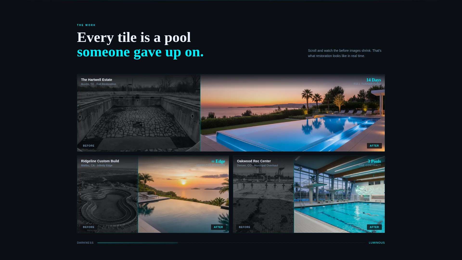 Pool Renovation & Diving Well Landing Page Template