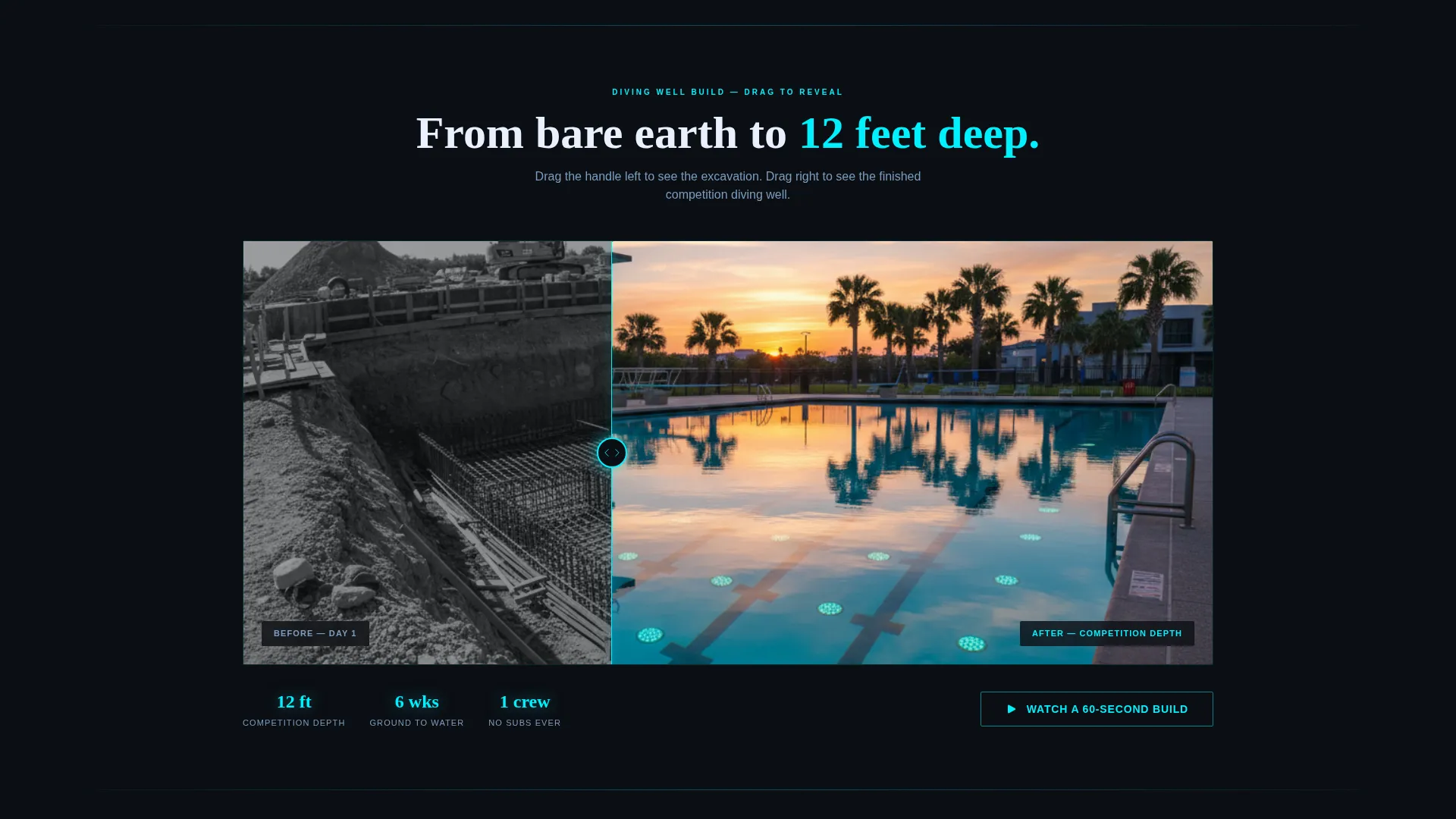 Pool Renovation & Diving Well Landing Page Template