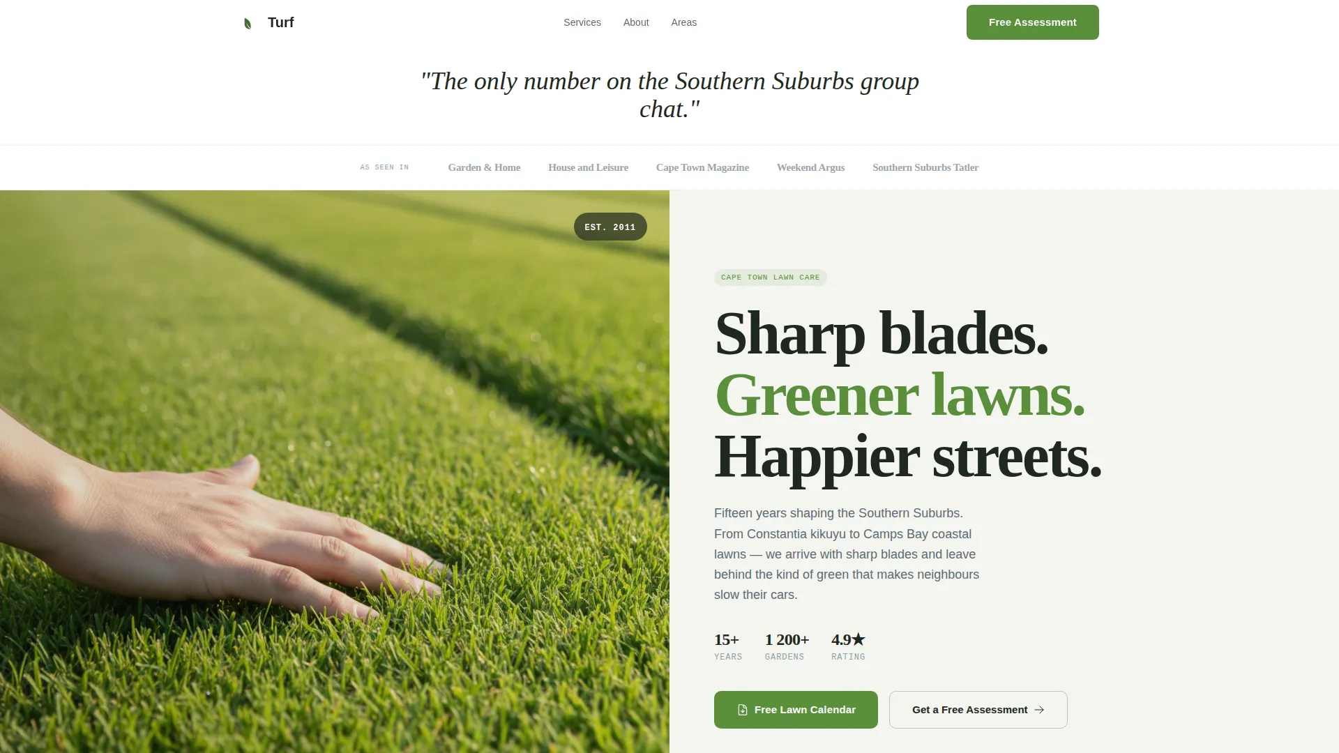 Premium Lawncare | Free Website Template | Rocket