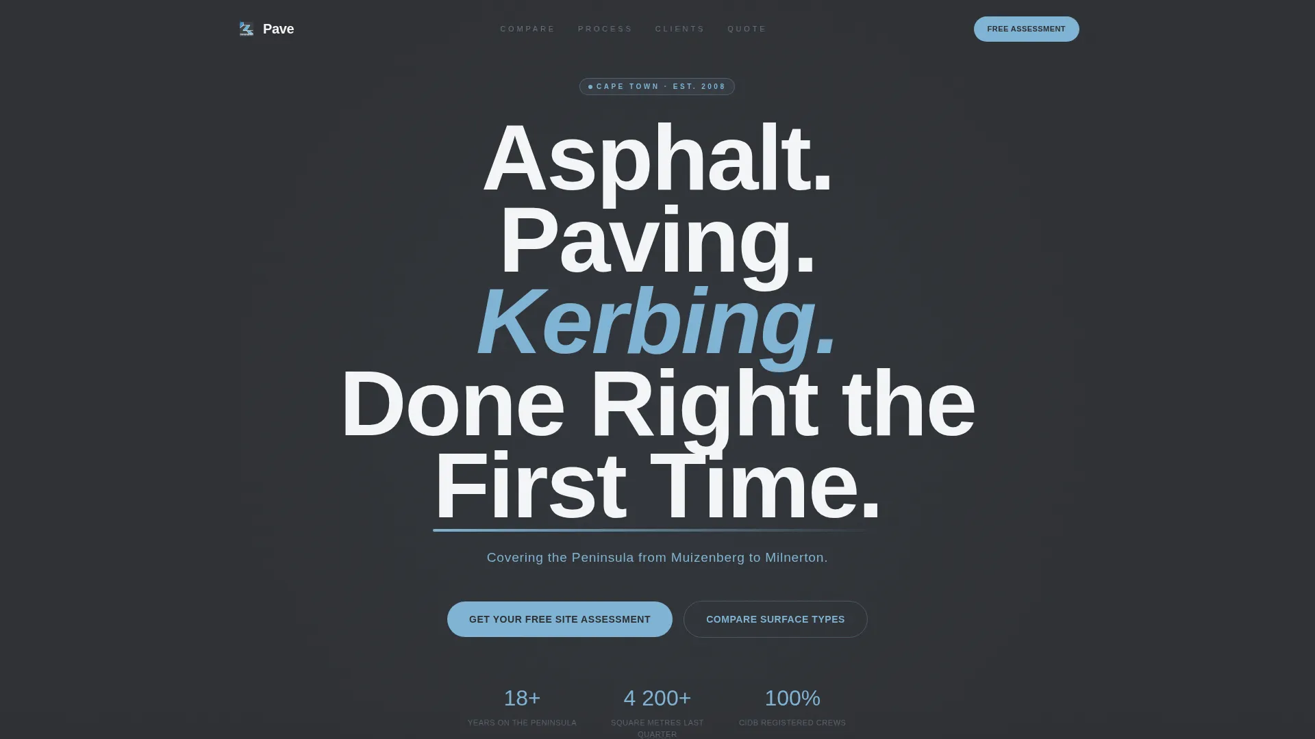 Seamless Asphalt | Free Website Template | Rocket