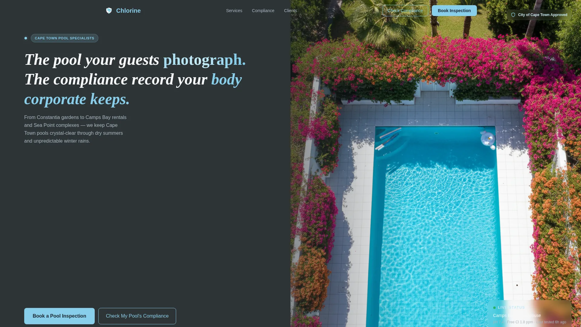 Crystalclear Poolcleaning | Free Website Template | Rocket
