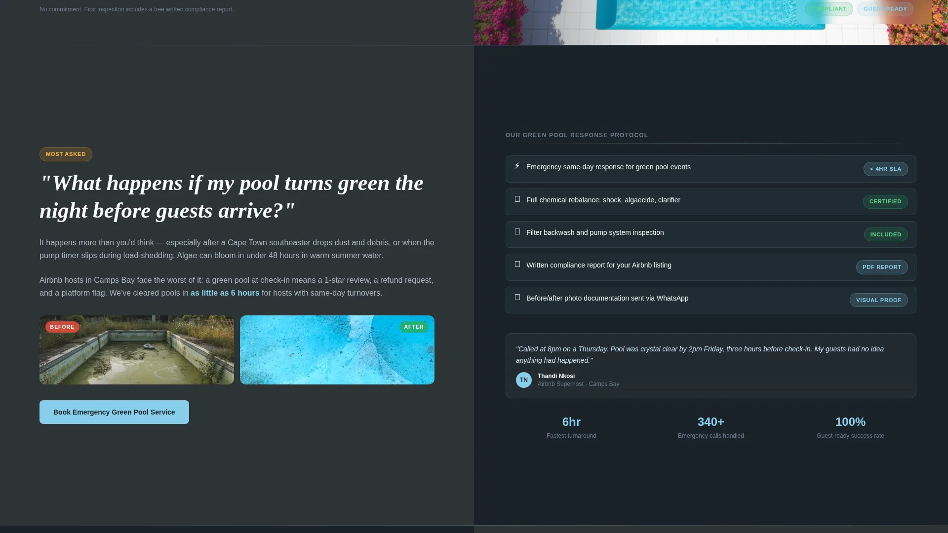 Crystalclear Poolcleaning | Free Website Template | Rocket