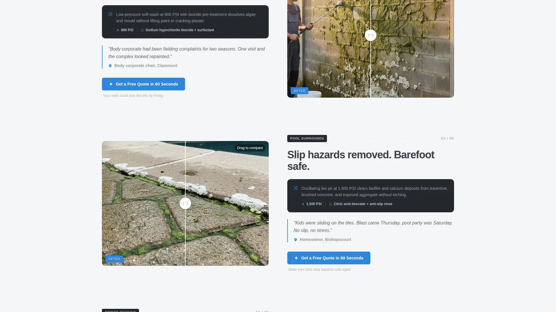 Professional Pressurewashing | Free Website Template | Rocket