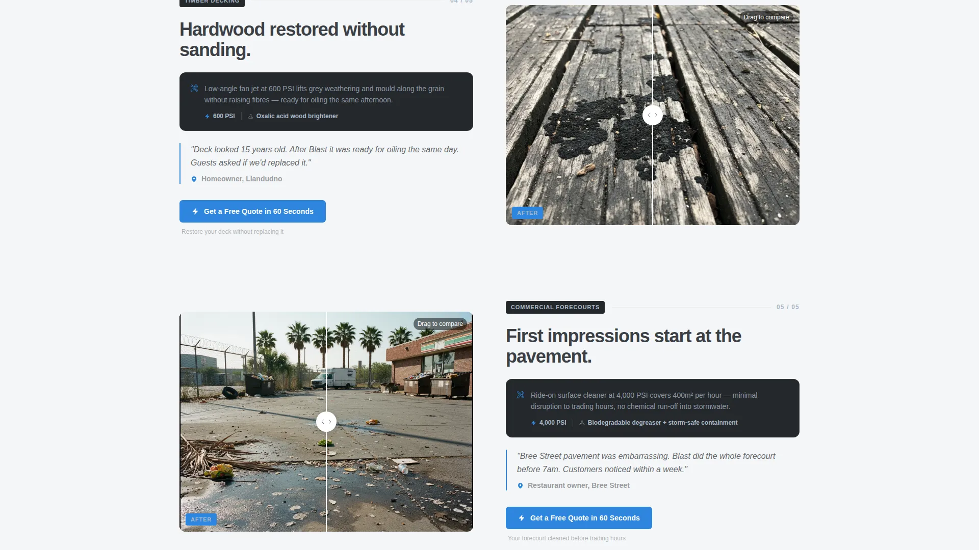 Professional Pressurewashing | Free Website Template | Rocket