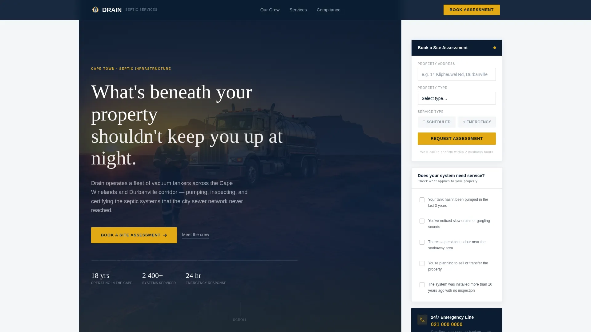 Authoritative Septic | Free Website Template | Rocket