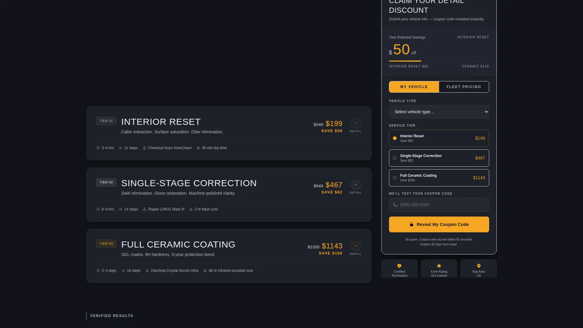 Car Detailing Coupon Landing Page Template