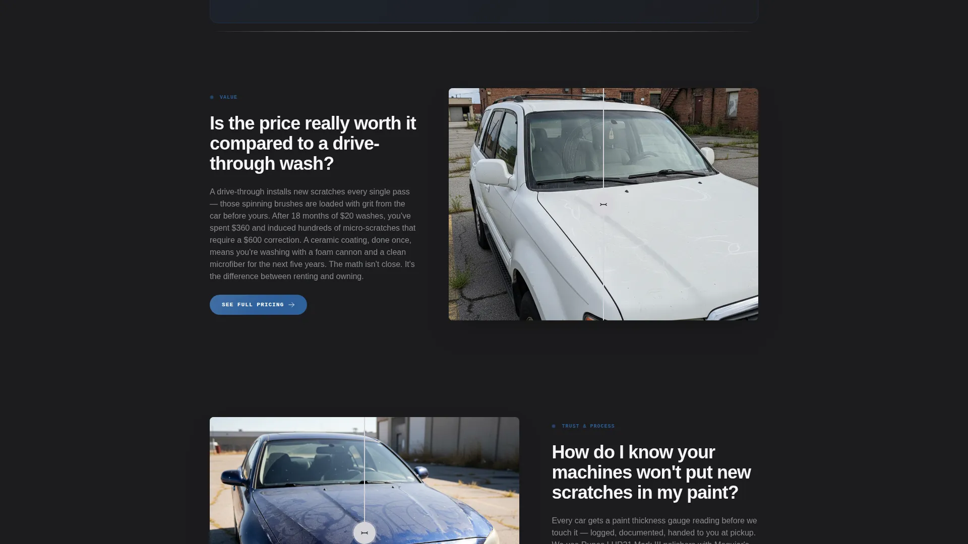 Car Detailing Marketing Booking Website Template