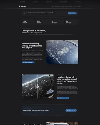 Car Detailing Marketing Booking Website Template