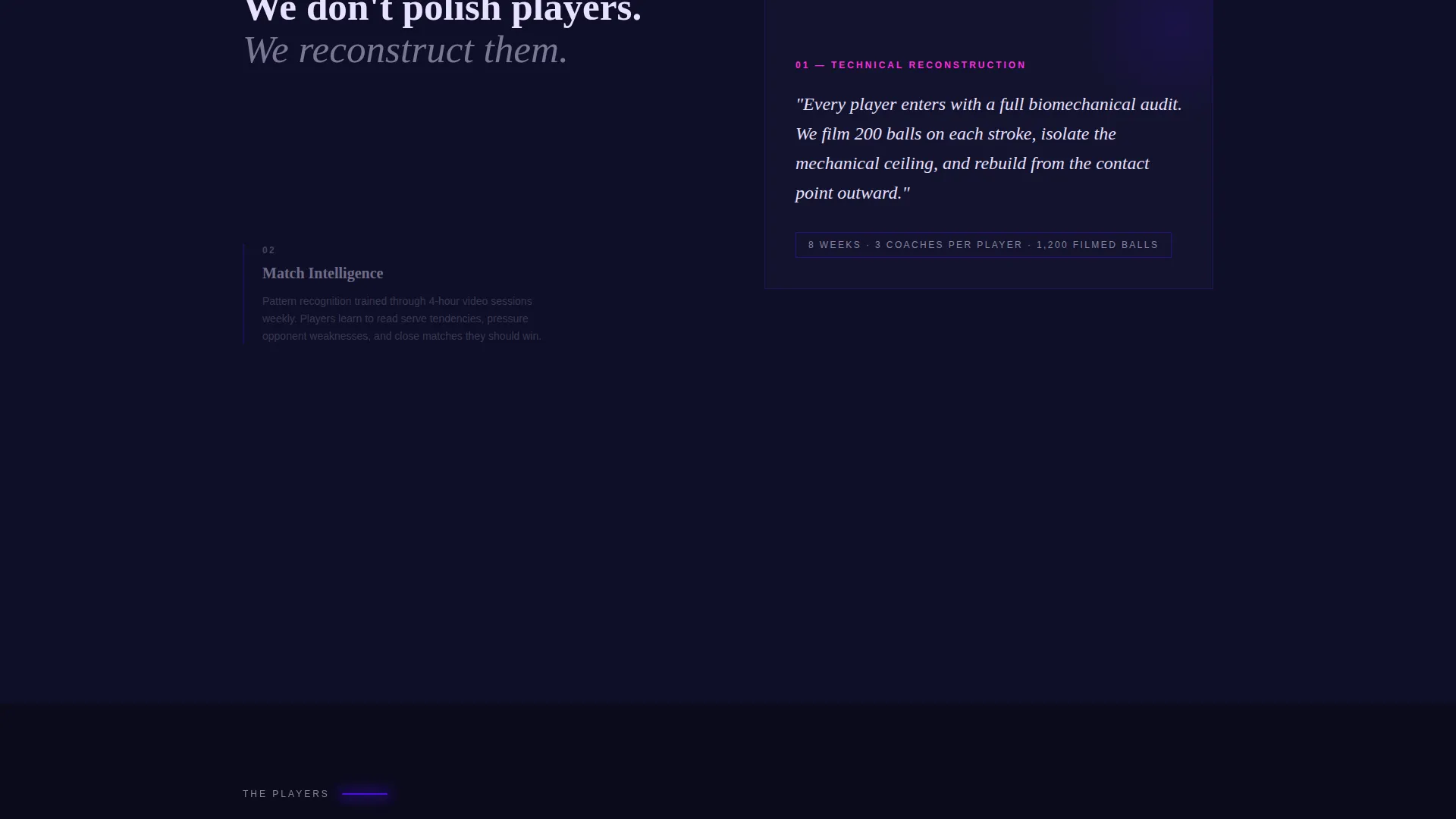 Elite Junior Tennis Academy Landing Page Template