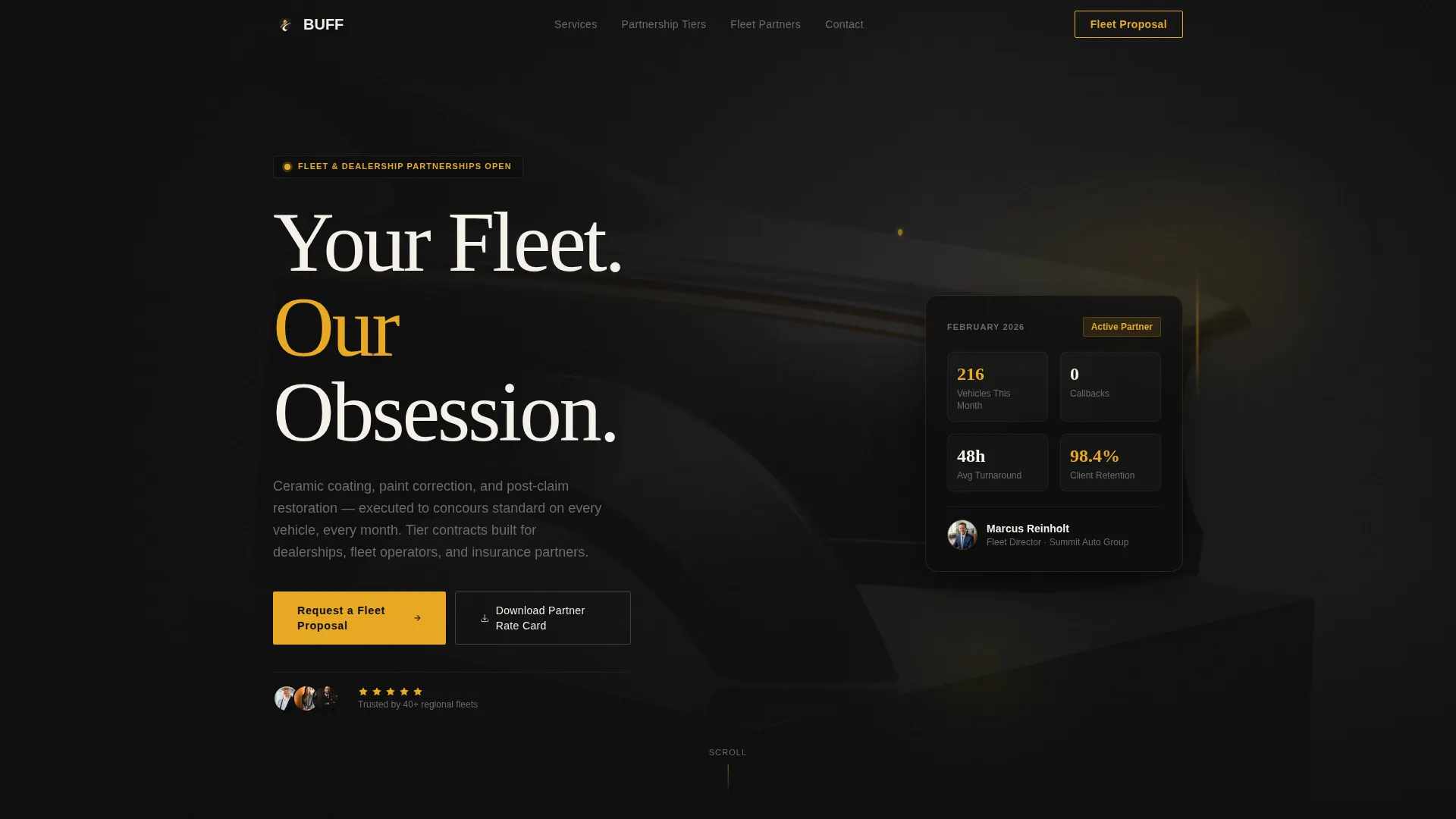 Car Detailing Marketing Pricing Website Template