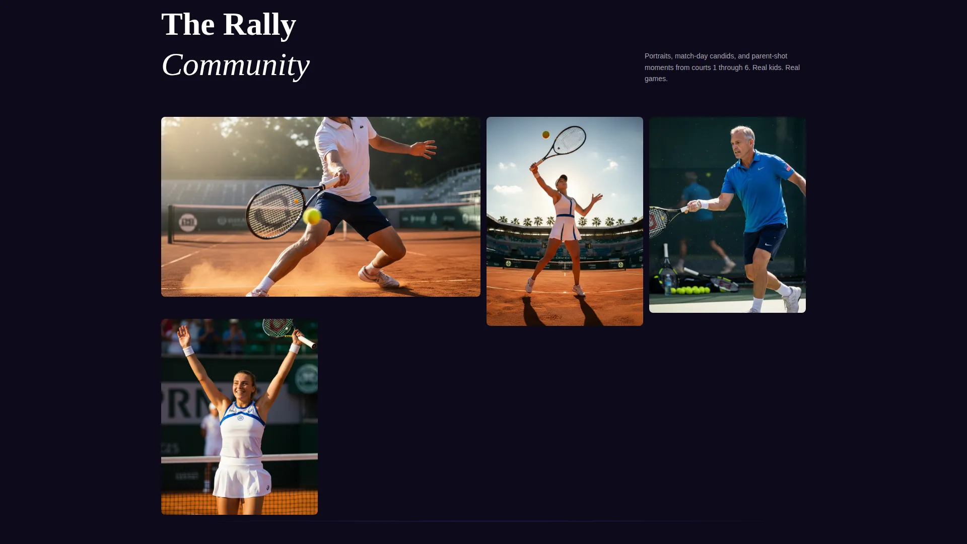 High School Tennis Program Landing Page Template