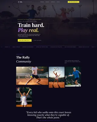 High School Tennis Program Landing Page Template
