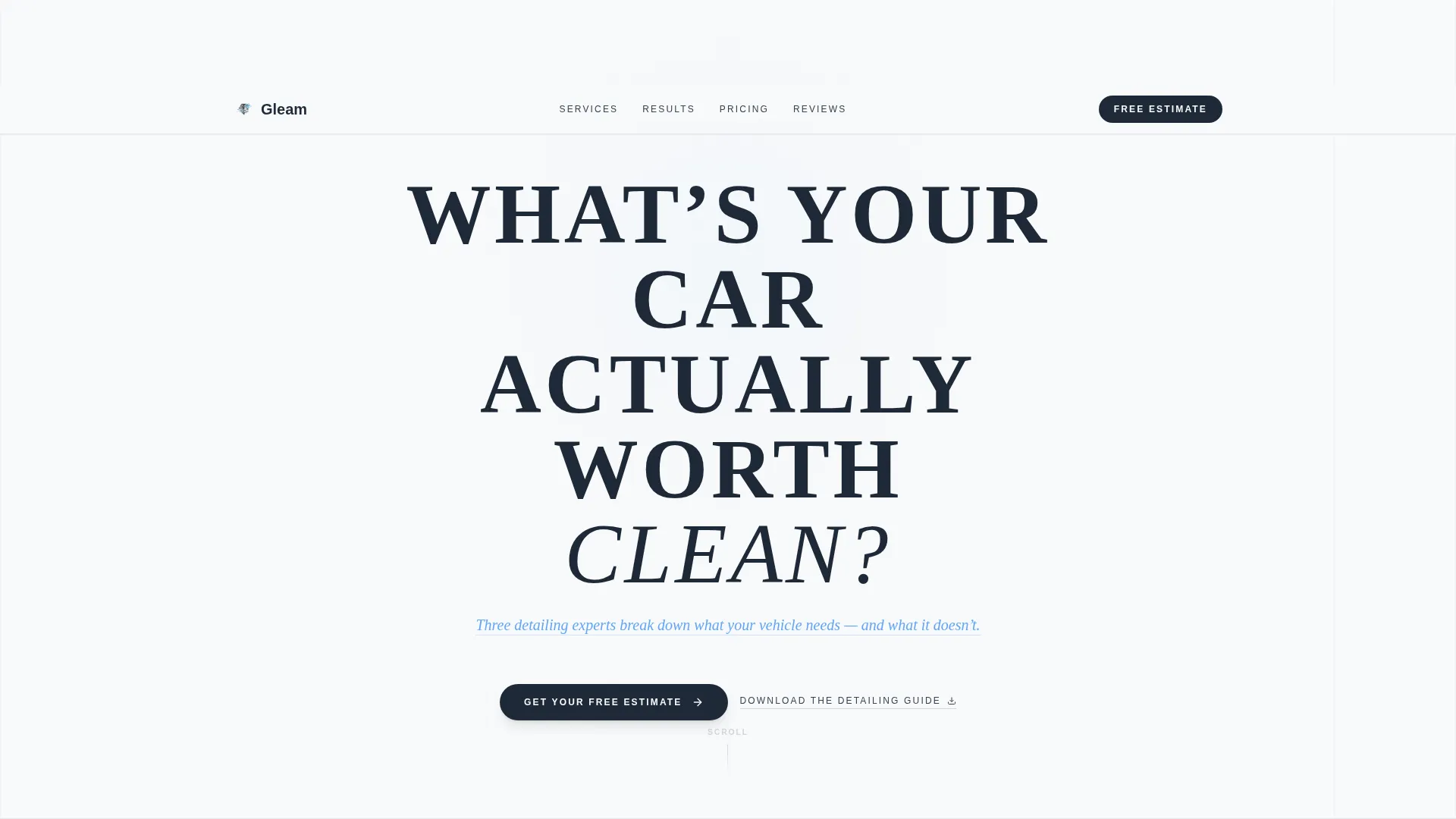 Car Wash Marketing Blog Website Template