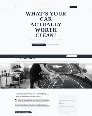 Car Wash Marketing Blog Website Template