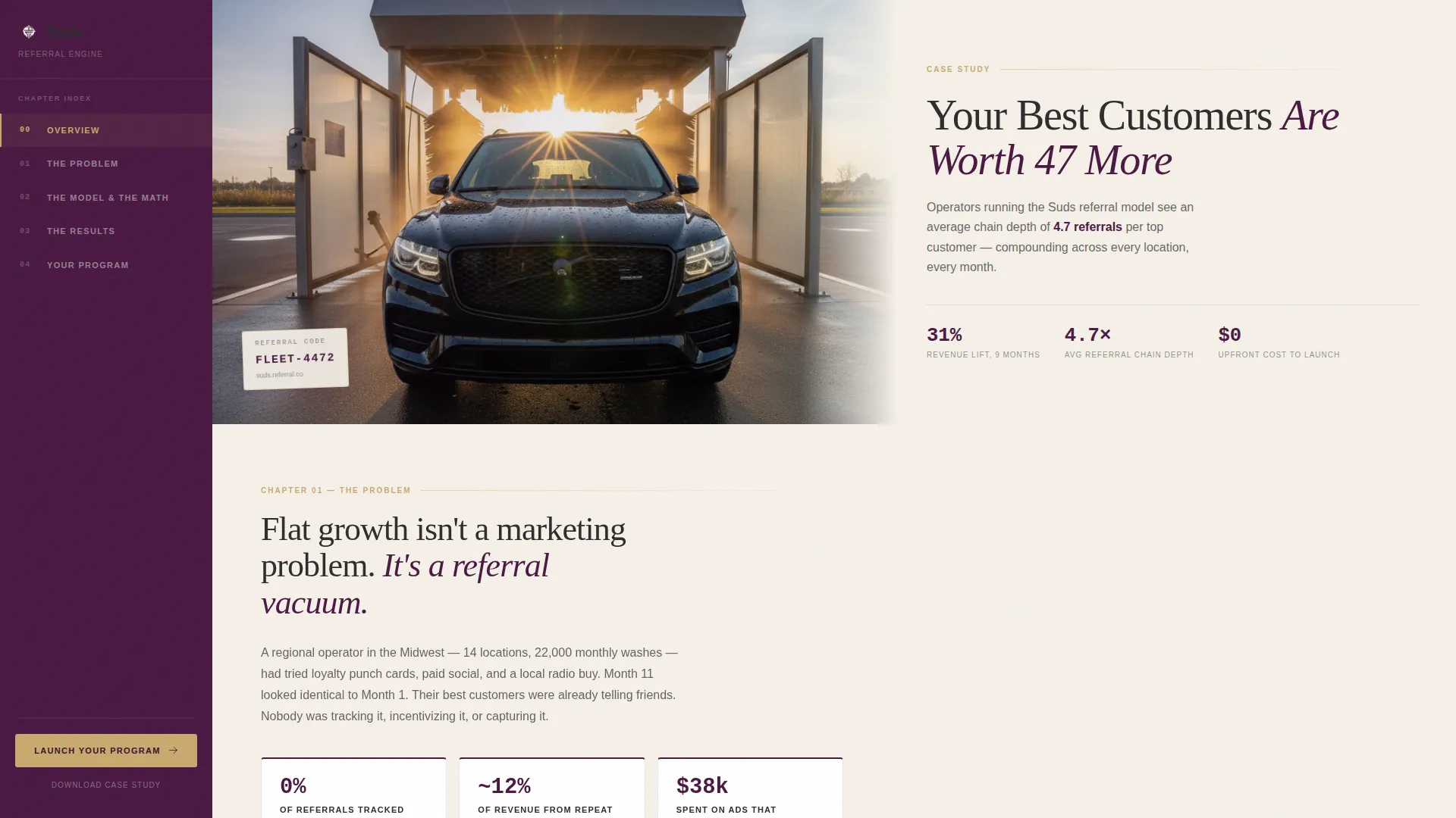 Car Wash Marketing Cost Calculator Website Template