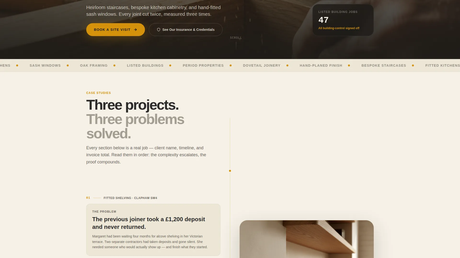 Carpenter Booking Website Template