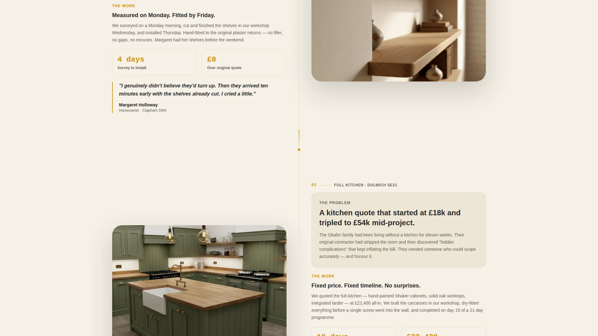 Carpenter Booking Website Template