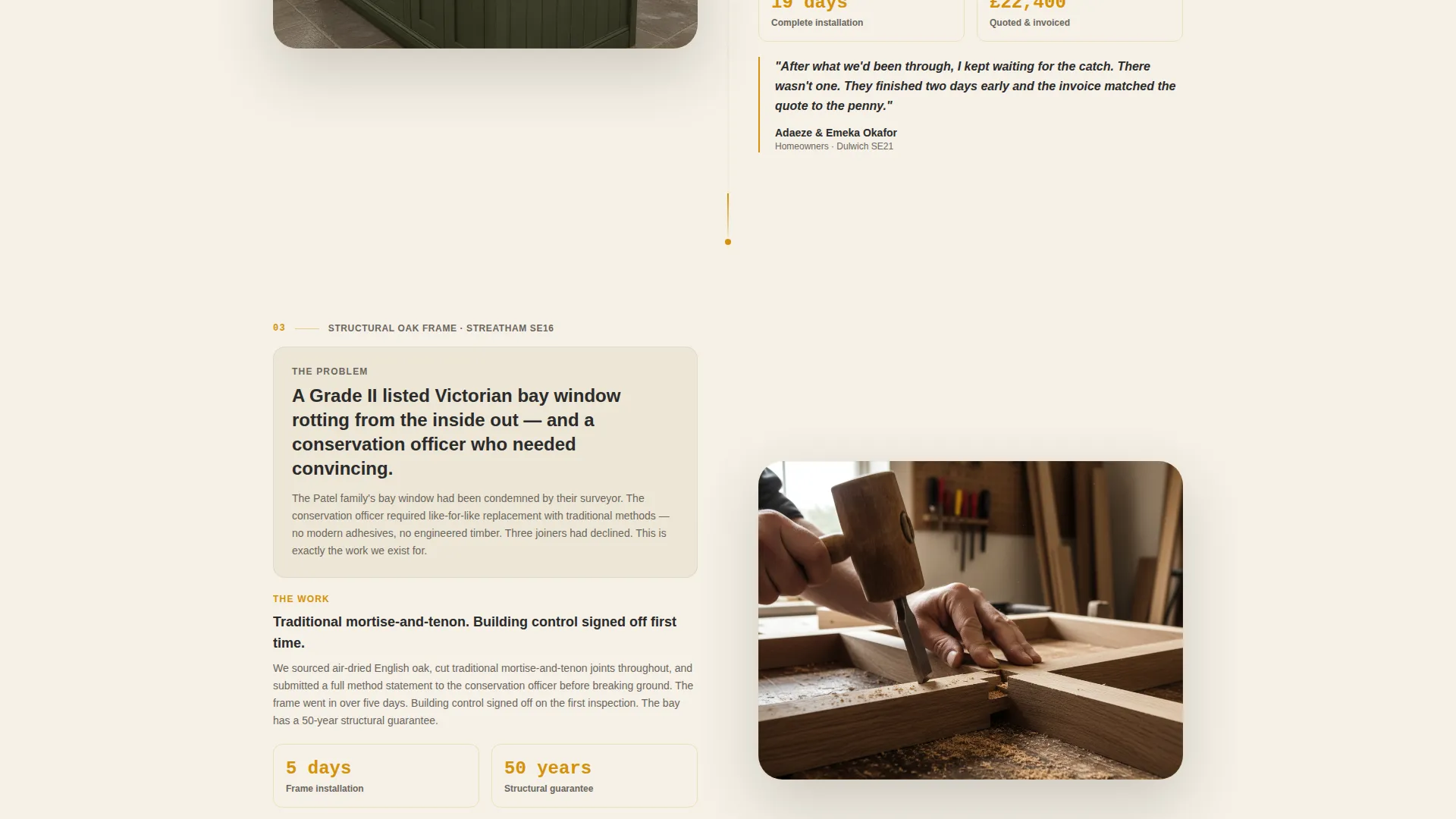 Carpenter Booking Website Template