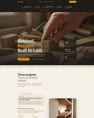 Carpenter Booking Website Template