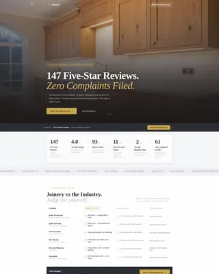 Carpenter Reviews & Testimonials Landing Page Template