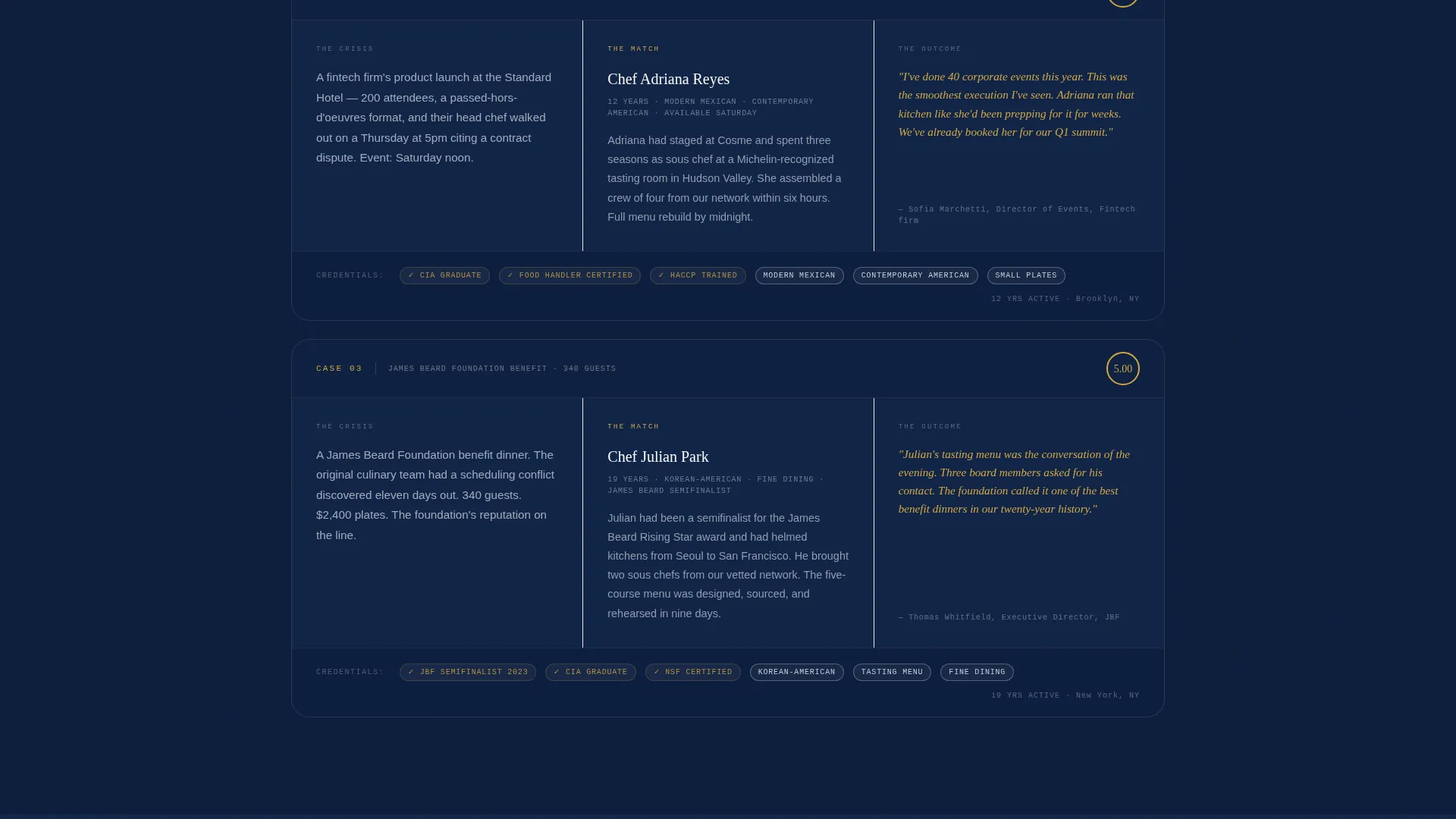 Chef & Cook Booking Website Template