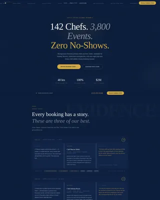 Chef & Cook Booking Website Template