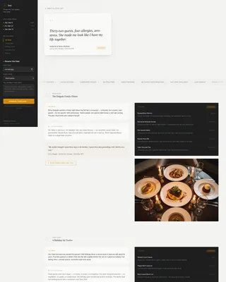 Private Chef Landing Page Template with Sidebar