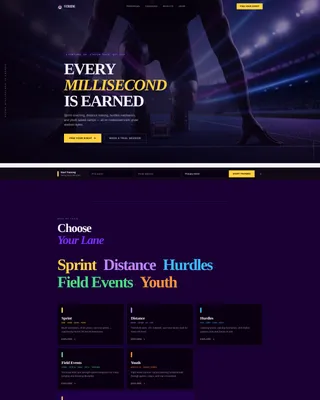 Track & Field Academy Landing Page Template
