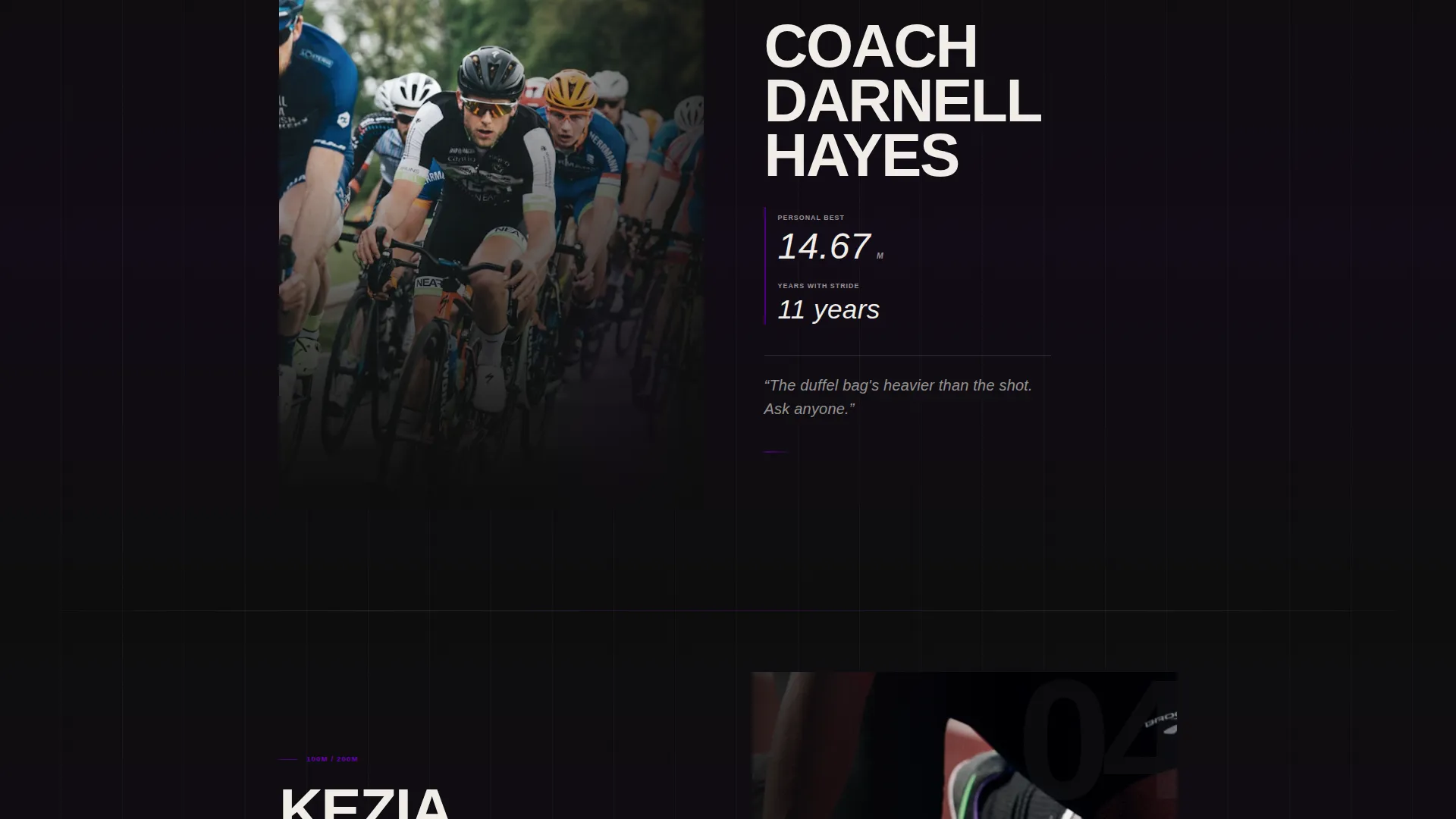 Electric Track & Field Club Landing Page Template