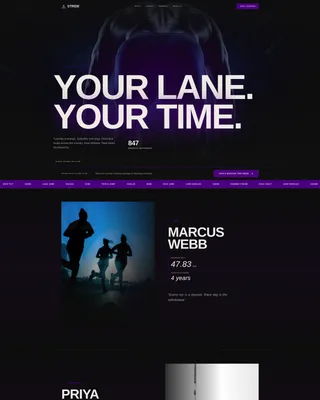 Electric Track & Field Club Landing Page Template