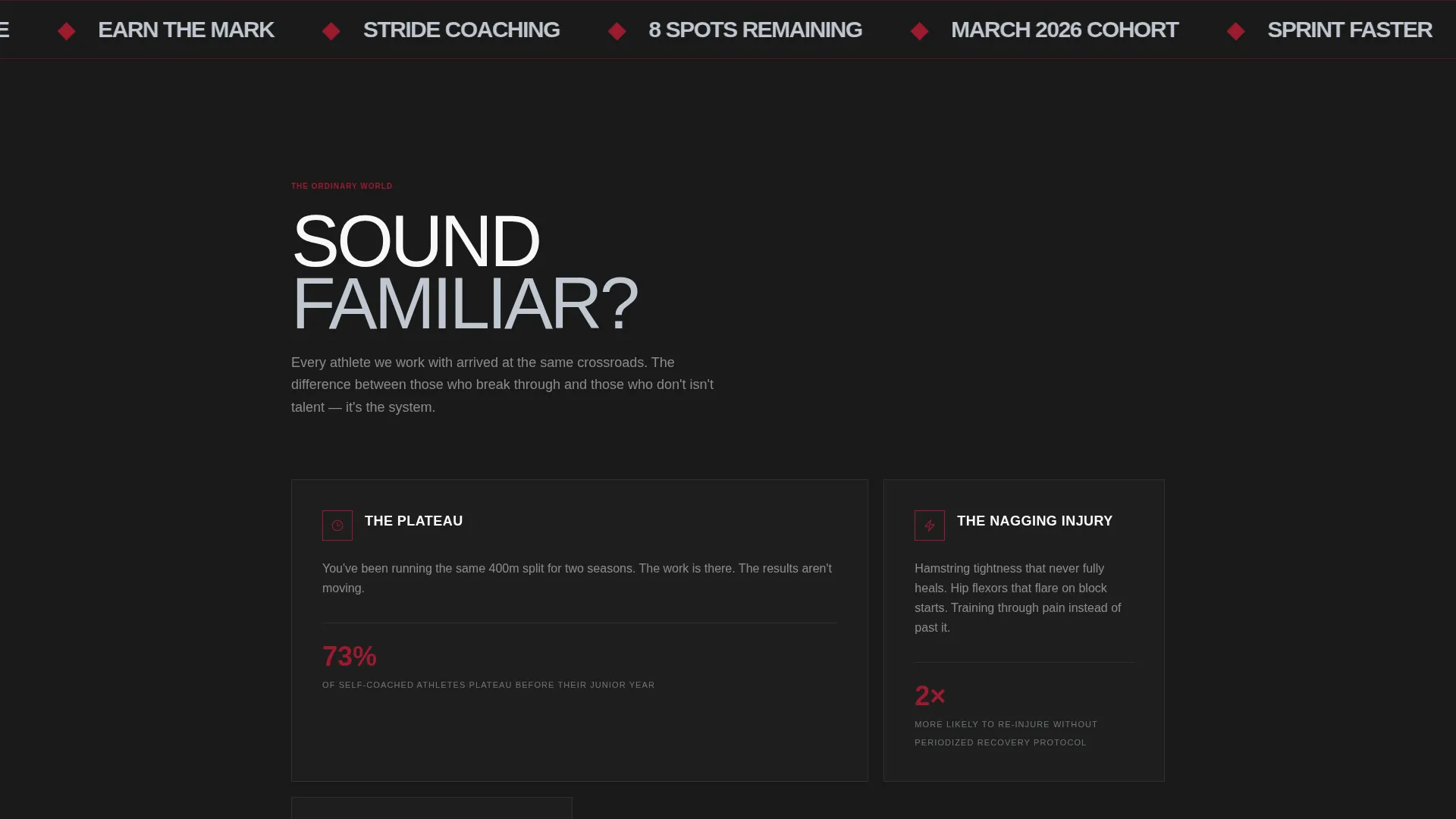 Track & Field Coaching Landing Page Template