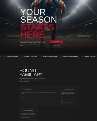 Track & Field Coaching Landing Page Template