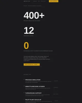 Chemical Engineering Consultant Landing Page Template