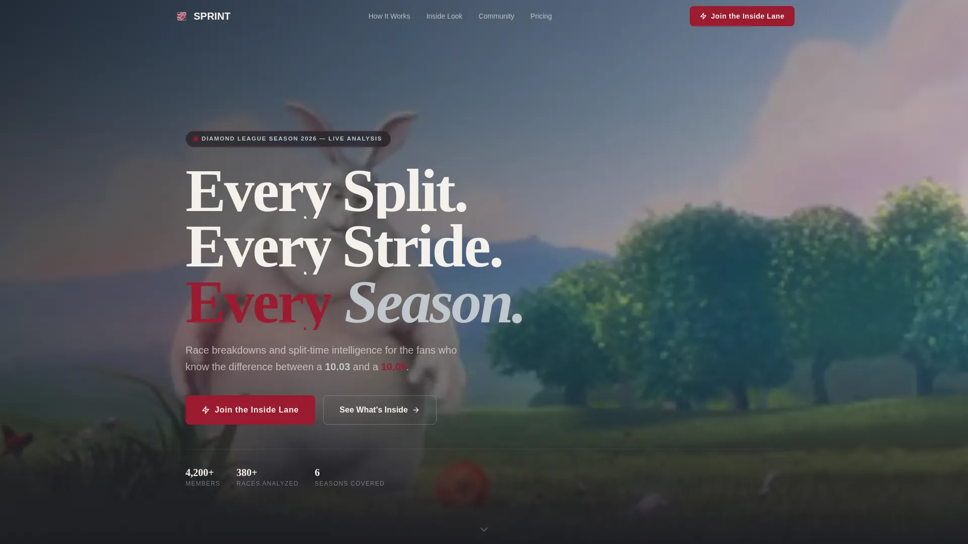Elite Track Athletics Landing Page Template