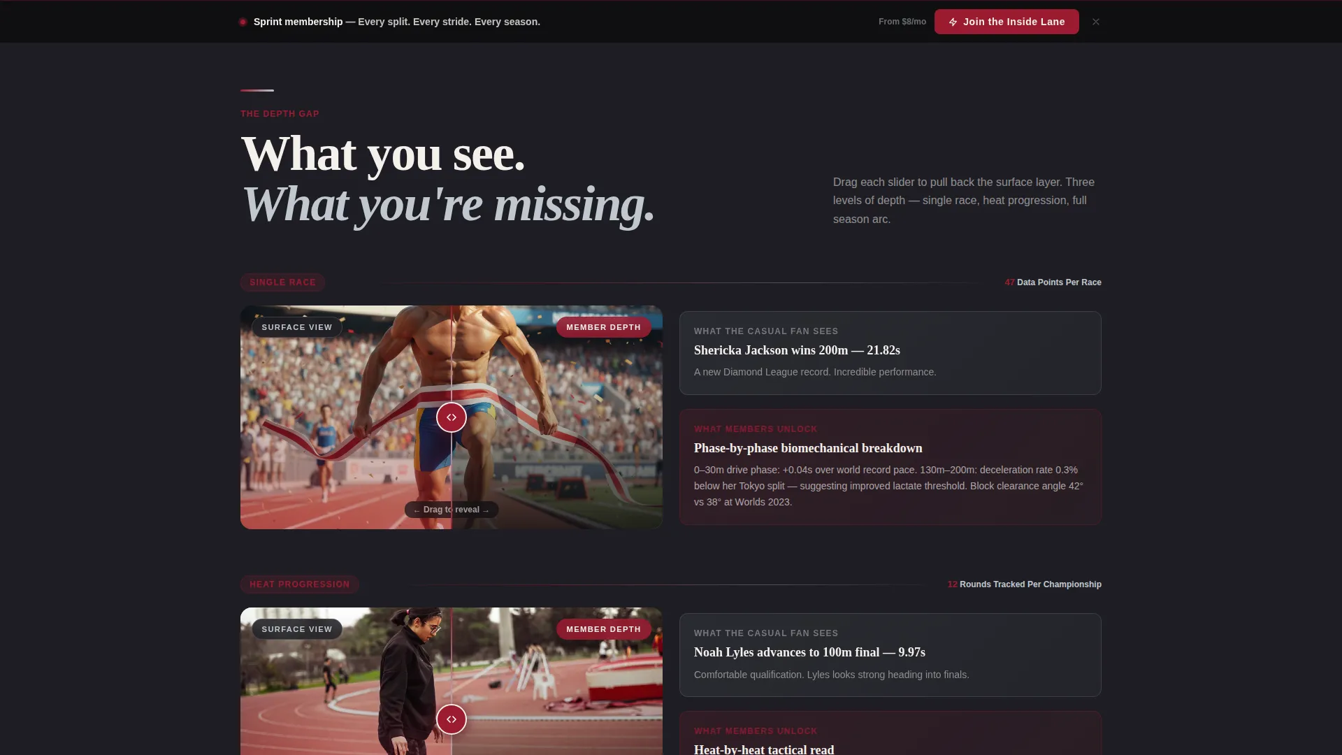 Elite Track Athletics Landing Page Template