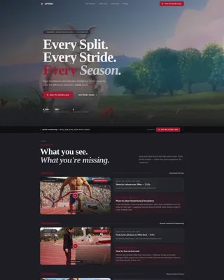 Elite Track Athletics Landing Page Template