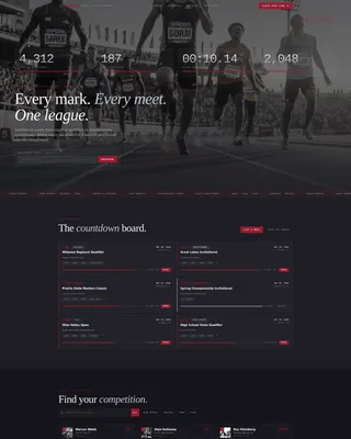 Track & Field League Landing Page Template