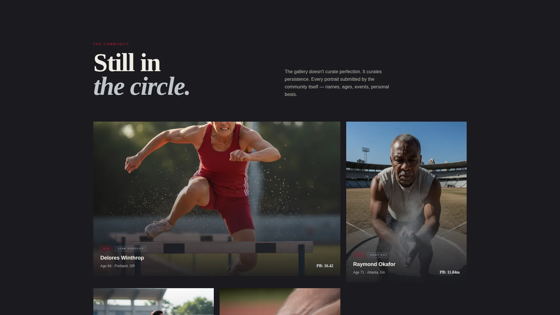 Masters Track & Field Landing Page Template