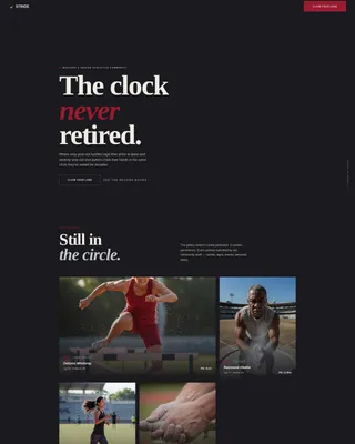 Masters Track & Field Landing Page Template