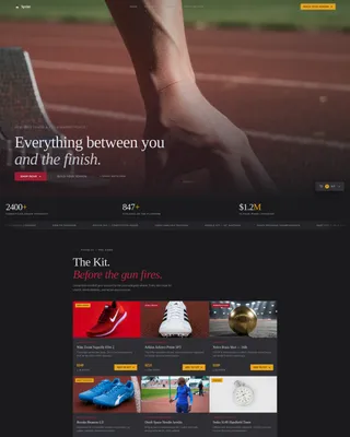 Track and Field Marketplace Landing Page Template