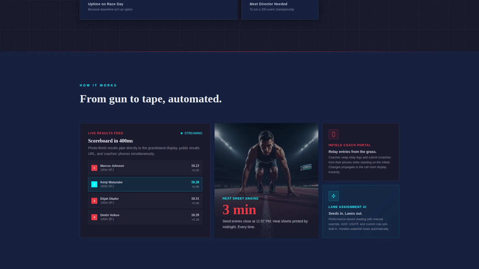 Track & Field Competition Landing Page Template