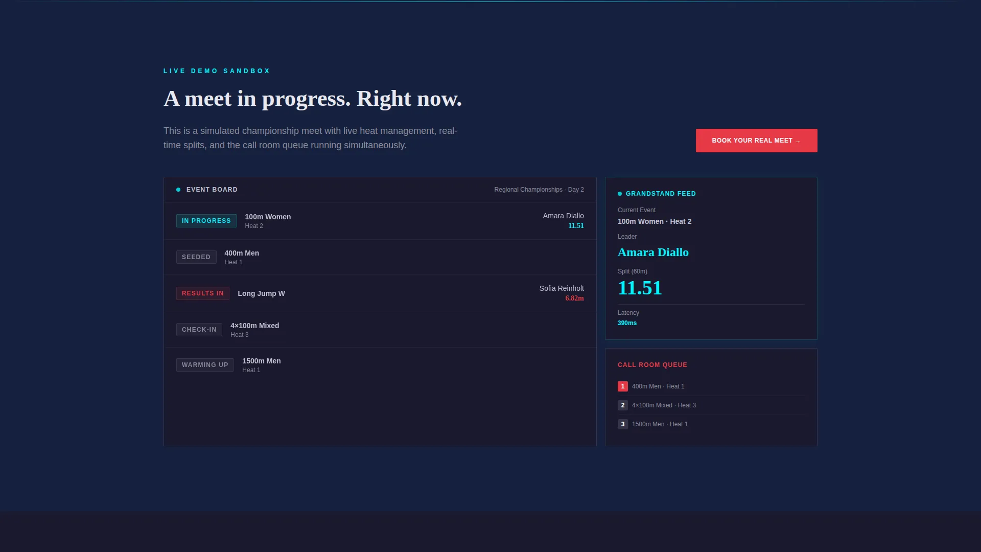 Track & Field Competition Landing Page Template